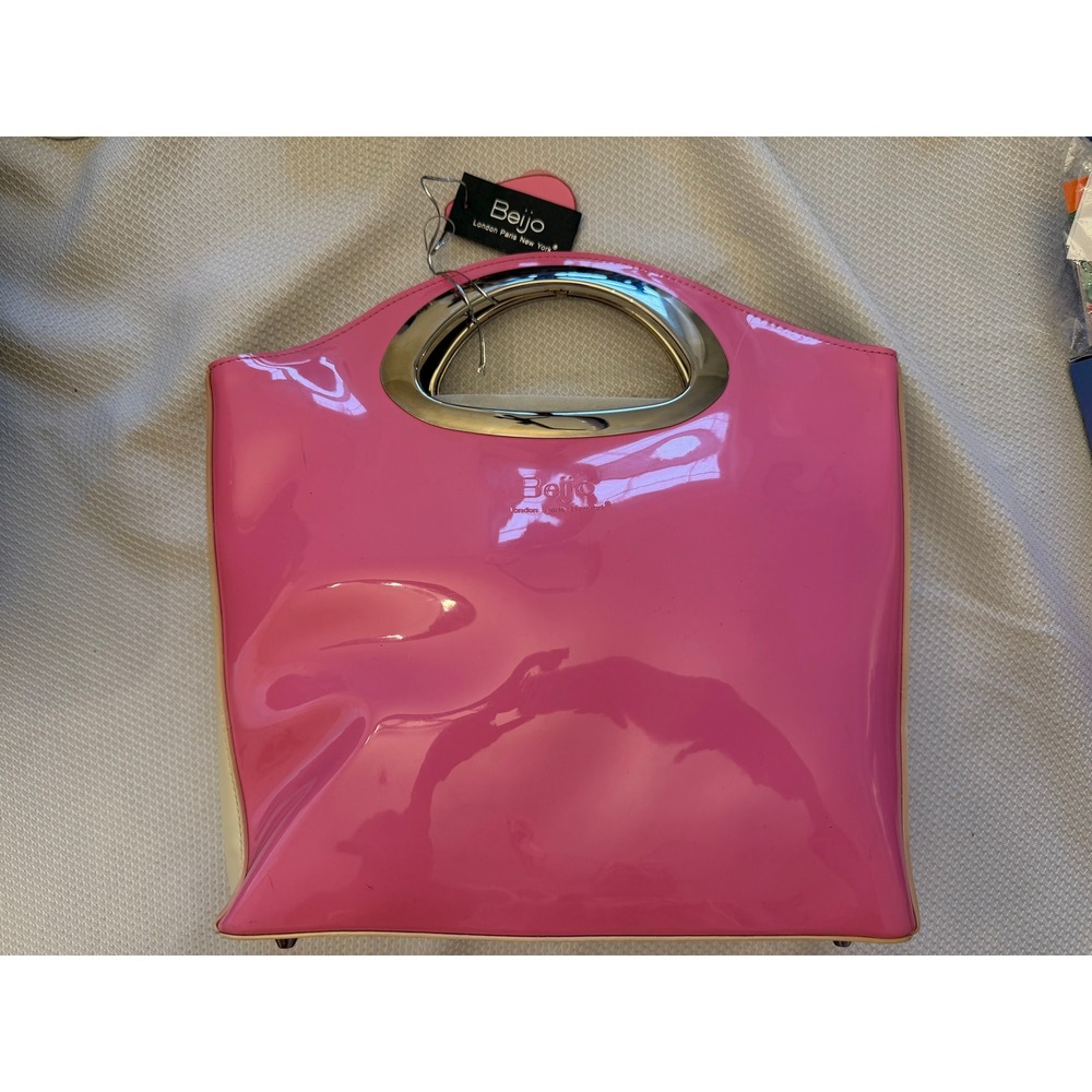 Beijo Luxe Rose Tote NWT with silver-tone oval handle